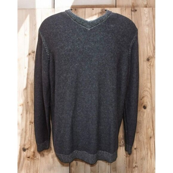 Johnston & Murphy Plaited Cotton-Wool-Nylon V-Neck Sweater Medium NWT - Picture 1 of 8